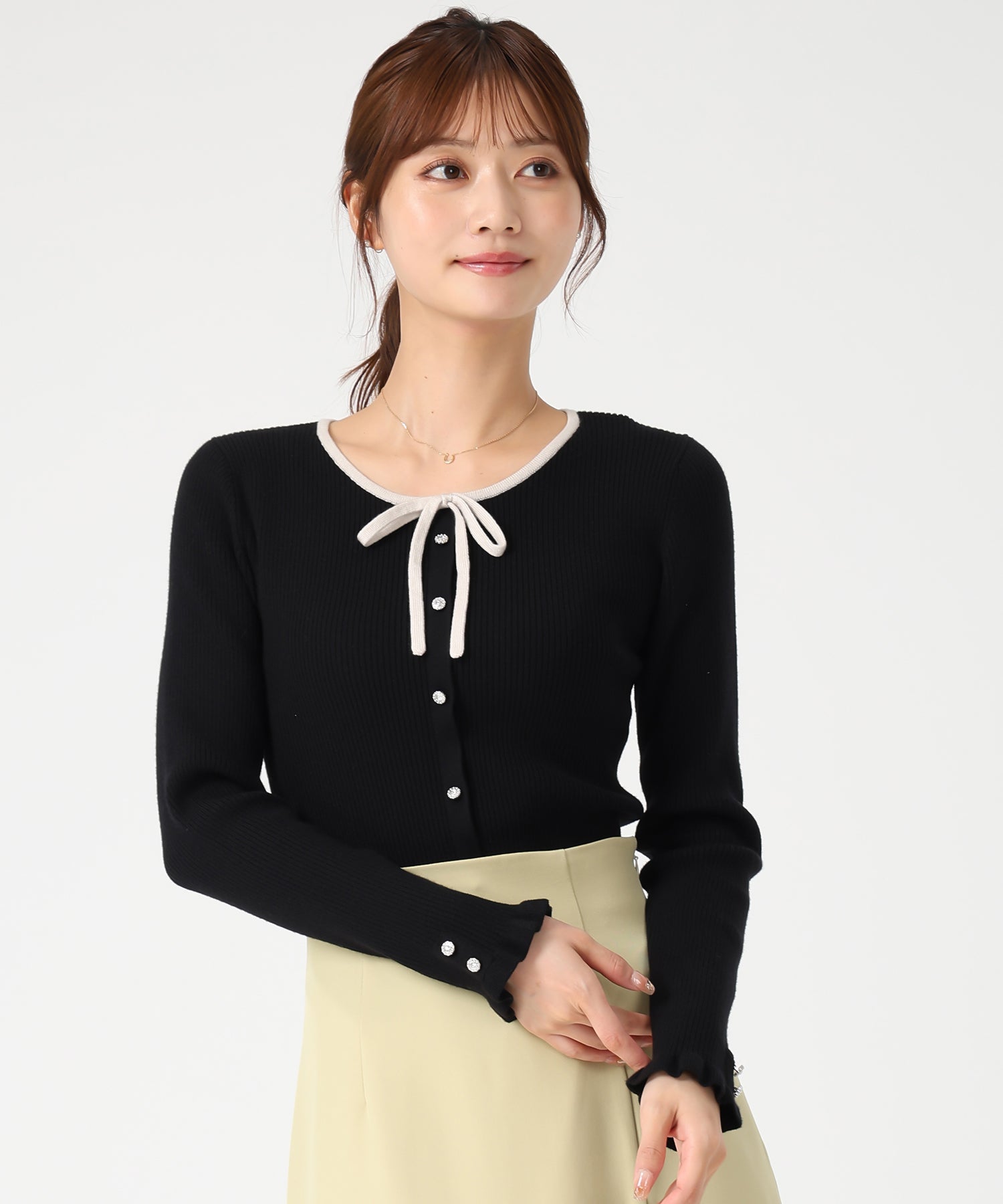 フリル袖配色リボンニット/MM548309 – MISCH MASCH|31 Sons de mode