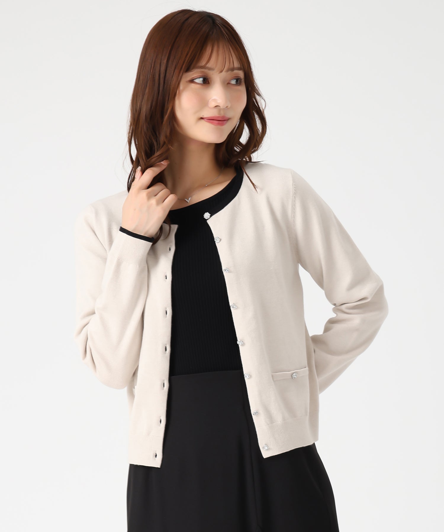 ベーシックビジュー釦ポケットカーディガン/MM548406 – MISCH MASCH|31