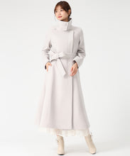 画像をギャラリービューアに読み込む, ブローチ付きスタンドカラー3wayコート/MM548606 12
