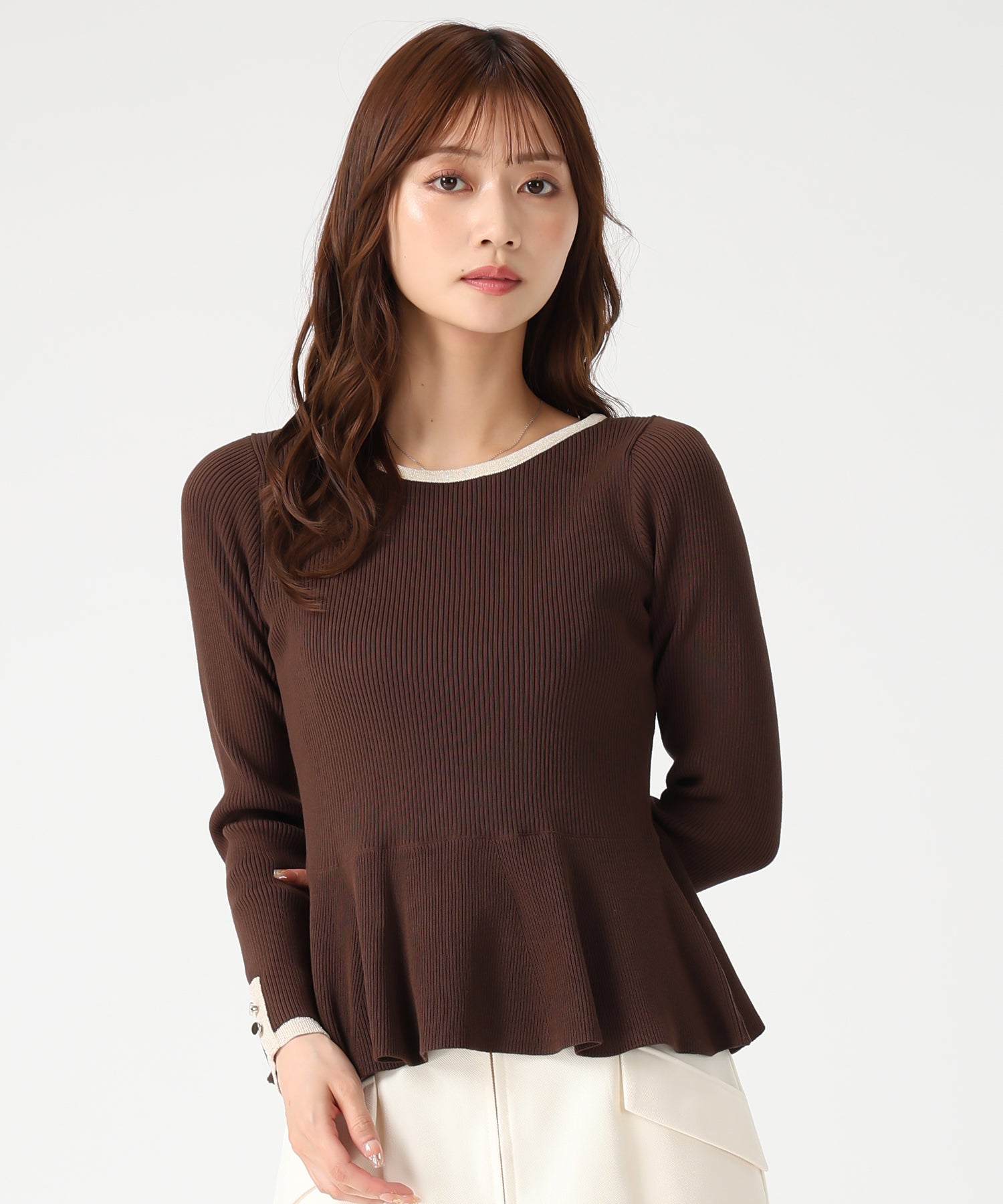 ペプラムラメ配色ニット/MM558307 – MISCH MASCH|31 Sons de mode