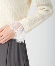 画像をギャラリービューアに読み込む, レース袖ふわふわケーブルニット/TT548305 5
