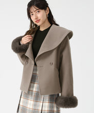 画像をギャラリービューアに読み込む, ビッグカラーショートコート/TT548603 (チャコールグレー)
