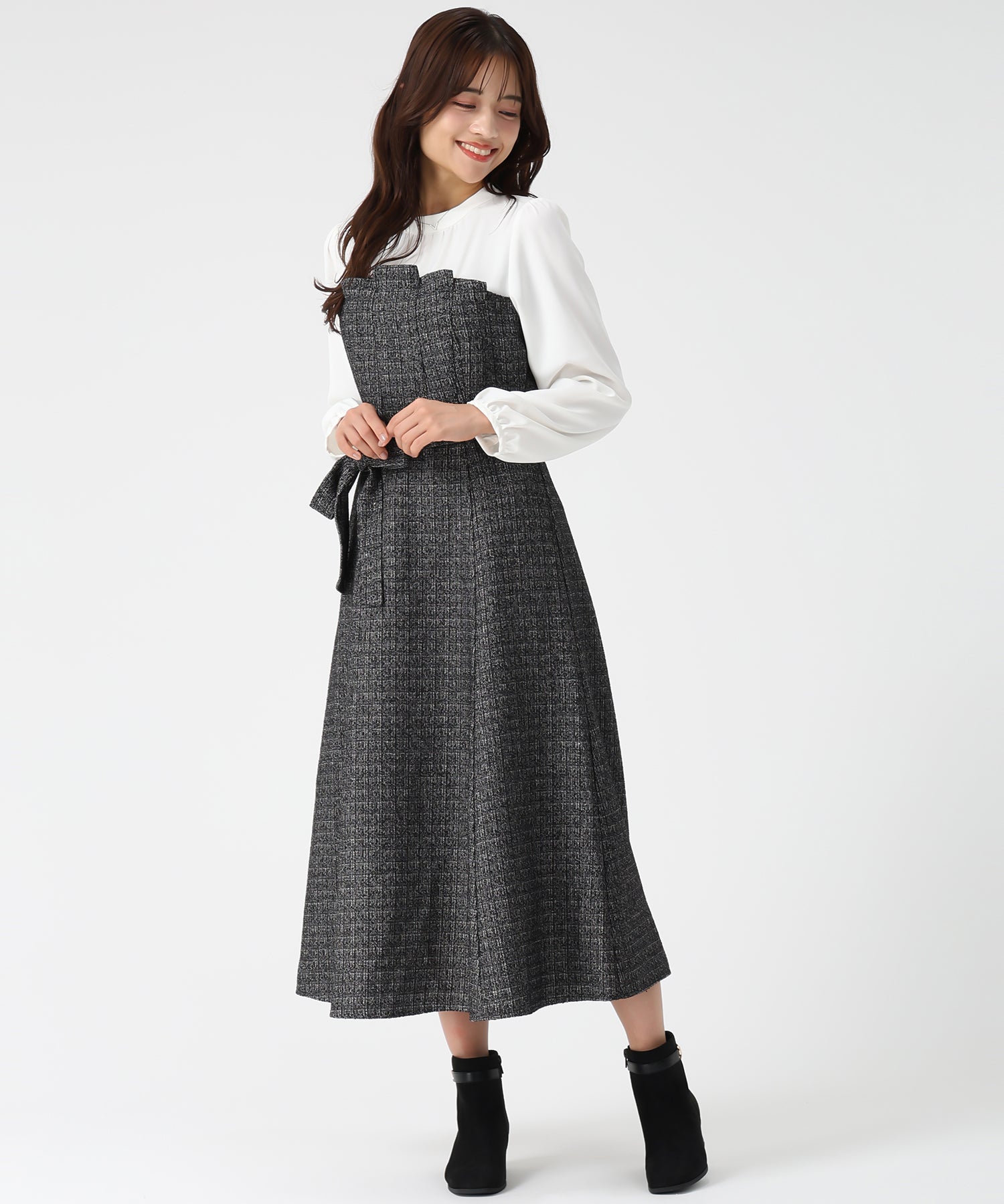 ビスチェ風ツイードドッキングワンピース/MM547421 – MISCH MASCH|31