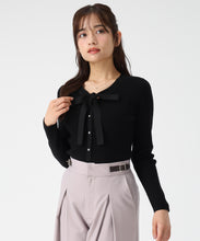 画像をギャラリービューアに読み込む, ラメ配色ボウタイニット/MM548322 12
