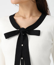 画像をギャラリービューアに読み込む, ラメ配色ボウタイニット/MM548322 3
