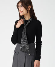 画像をギャラリービューアに読み込む, スカーフ付きリブニット/MM548324 (ブラック)
