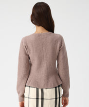 画像をギャラリービューアに読み込む, ぽこぽこVネックペプラムラメカーディガン/MM548409 2
