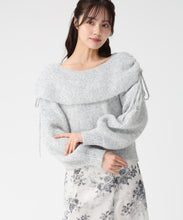 画像をギャラリービューアに読み込む, オフショルミドルゲージニット/TT548307 (グレー)
