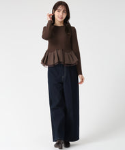 画像をギャラリービューアに読み込む, 異素材切替ペプラムニット/TT548309 10
