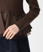 画像をギャラリービューアに読み込む, 異素材切替ペプラムニット/TT548309 5
