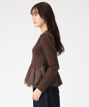 画像をギャラリービューアに読み込む, 異素材切替ペプラムニット/TT548309 1
