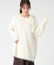 画像をギャラリービューアに読み込む, 肩リボンふわもこニット/TT558302 (アイボリー)
