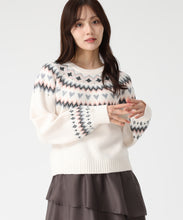 画像をギャラリービューアに読み込む, 【予約販売/11月中旬発売予定】ノルディック柄ニット/TT548315 (アイボリー)
