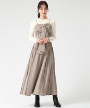 画像をギャラリービューアに読み込む, ストライプリボンキャミワンピース/TT557402 (ベージュ)
