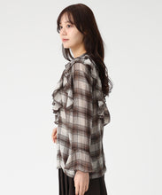 画像をギャラリービューアに読み込む, 【一部店舗限定アイテム】フリルチェックブラウス/TT558103 1
