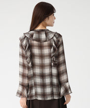画像をギャラリービューアに読み込む, 【一部店舗限定アイテム】フリルチェックブラウス/TT558103 2
