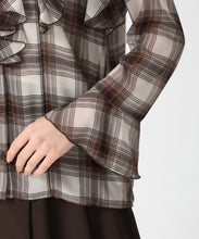 画像をギャラリービューアに読み込む, 【一部店舗限定アイテム】フリルチェックブラウス/TT558103 6
