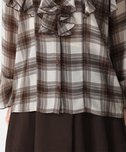 画像をギャラリービューアに読み込む, 【一部店舗限定アイテム】フリルチェックブラウス/TT558103 7
