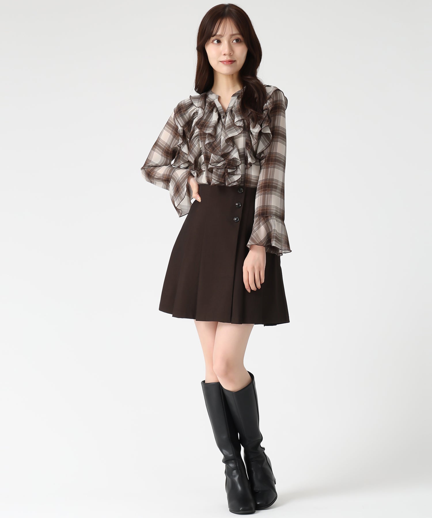 一味違うfamiliarチェックブラウス♡*゜ フリルチェックブラウス/TT558103 – MISCH MASCH|31 Sons de mode