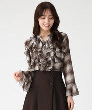 画像をギャラリービューアに読み込む, 【一部店舗限定アイテム】フリルチェックブラウス/TT558103 21
