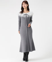 画像をギャラリービューアに読み込む, レースチュール襟マーメイドニットワンピース/MM547418 20
