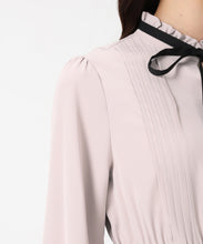 画像をギャラリービューアに読み込む, 配色リボンプリーツシフォンワンピース/MM547423 5
