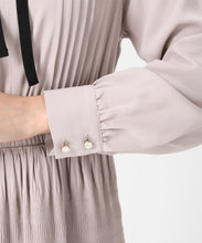 画像をギャラリービューアに読み込む, 配色リボンプリーツシフォンワンピース/MM547423 8
