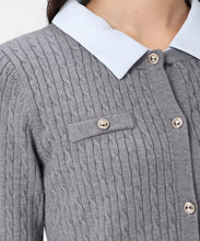 画像をギャラリービューアに読み込む, 襟付きケーブルミニニットワンピース/MM547424 4
