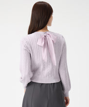 画像をギャラリービューアに読み込む, 【WEB限定予約販売/11月中旬発売予定】バックリボンビジューケーブルニット/MM548323 2
