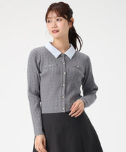 画像をギャラリービューアに読み込む, 【WEB限定予約販売/11月中旬発売予定】シャツ襟付きケーブルカーディガン/MM548410 21
