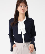 画像をギャラリービューアに読み込む, WEB限定 ボウタイブラウス/MM558112 (ネイビー)
