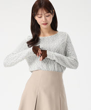 画像をギャラリービューアに読み込む, リバーシブル配色レーストップス/MM558203 (ブラウン系)
