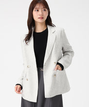画像をギャラリービューアに読み込む, 【一部店舗限定】ツイードテーラードジャケット/MM558501 (ベージュ)
