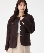 画像をギャラリービューアに読み込む, ボアノーカラージャケット/MM558502 (ブラウン)

