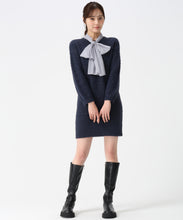 画像をギャラリービューアに読み込む, チュールボウタイラメニットミニワンピース/TT547418 10
