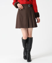 画像をギャラリービューアに読み込む, バックルプリーツスカパン/TT547304 (ブラウン)
