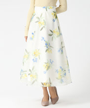 画像をギャラリービューアに読み込む, ボタニカルオーガンジーフラワースカート/MM617203 (ブルー)
