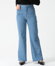 画像をギャラリービューアに読み込む, ストレッチデニムワイドパンツ/MM617301 (ブルー)
