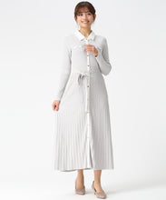 画像をギャラリービューアに読み込む, 襟付きバイカラーニットワンピース/MM617404 (グレー)
