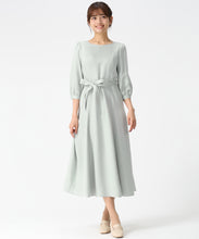 画像をギャラリービューアに読み込む, ポリデニム配色ステッチワンピース/MM617405 (グリーン)

