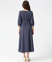 画像をギャラリービューアに読み込む, ポリデニム配色ステッチワンピース/MM617405 2
