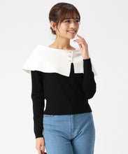 画像をギャラリービューアに読み込む, 配色ラメケープニット /MM618302 23
