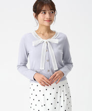 画像をギャラリービューアに読み込む, レースボウタイニット/MM618303 (ブルー)
