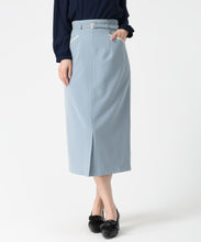 画像をギャラリービューアに読み込む, ポケット配色ベルト付きタイトスカート/MM617211 (ブルー)
