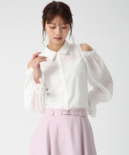 画像をギャラリービューアに読み込む, 肩開き袖レースシャツブラウス /MM618110 22
