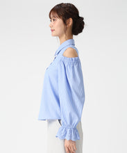 画像をギャラリービューアに読み込む, 肩開き袖レースシャツブラウス /MM618110 1
