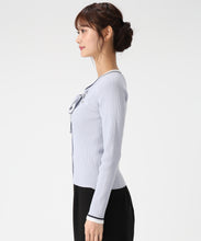 画像をギャラリービューアに読み込む, マルチ配色ボウタイリブニット/MM618305 1
