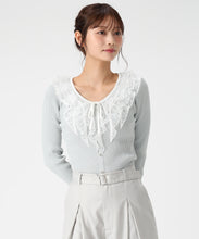 画像をギャラリービューアに読み込む, レースラッフル配色リボンニット/MM618307 20
