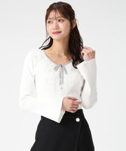 画像をギャラリービューアに読み込む, レースラッフル配色リボンニット/MM618307 21
