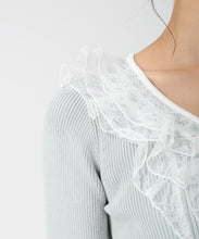画像をギャラリービューアに読み込む, レースラッフル配色リボンニット/MM618307 4
